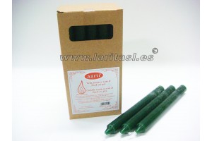 Vela Color Verde Oscuro 19cmx2cm +/- 8h